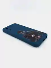 Серебряный чехол силиконовый с принтом Samsung Galaxy A03 Core (самсунг)
