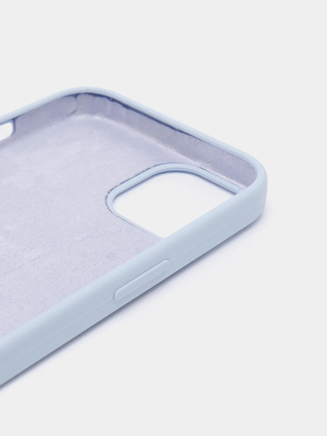 Белый силиконовый защитный чехол для iPhone 13 с закрытым низом