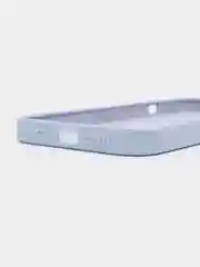 Белый силиконовый защитный чехол для iPhone 13 с закрытым низом