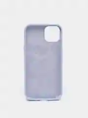 Белый силиконовый защитный чехол для iPhone 13 с закрытым низом
