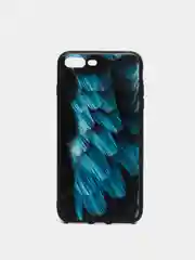 Голубой яркий чехол, цветные принты-картинки iPhone 5S/SE/6/6S/7/8/Plus/X/XS/XR/11/12/Mini/Pro/Max