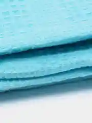 Голубой полотенце вафельное плотное из хлопка