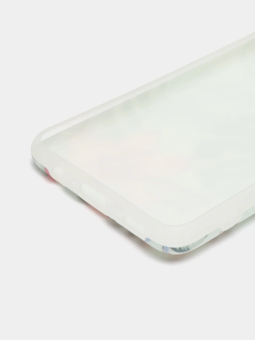 Пастельно-коралловый чехол для Samsung A12, A22, A51, A52, A72, S20FE, S21FE, S22 цветы, голограмма
