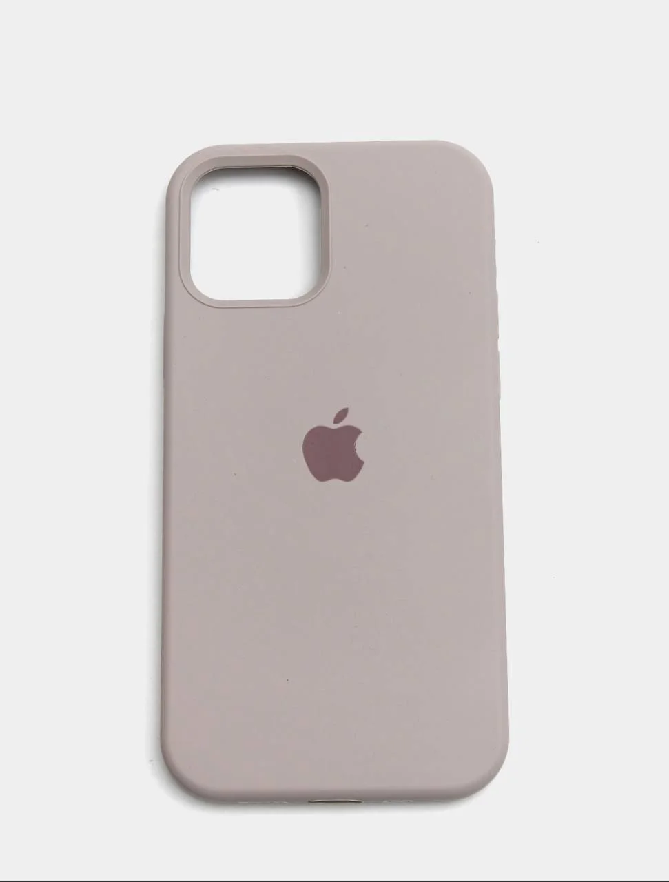 Бежевый меланж чехол Silicone Case для iPhone 12 / iPhone 12 Pro, закрытый низ