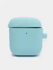 Бирюзовый чехол на AirPods 1/2 с карабином (Эирподс 1 и Эирподс 2)
