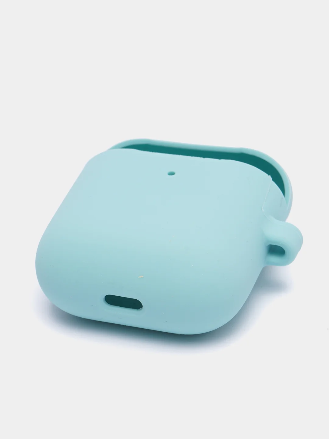 Бирюзовый чехол на AirPods 1/2 с карабином (Эирподс 1 и Эирподс 2)