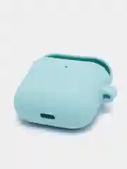 Бирюзовый чехол на AirPods 1/2 с карабином (Эирподс 1 и Эирподс 2)
