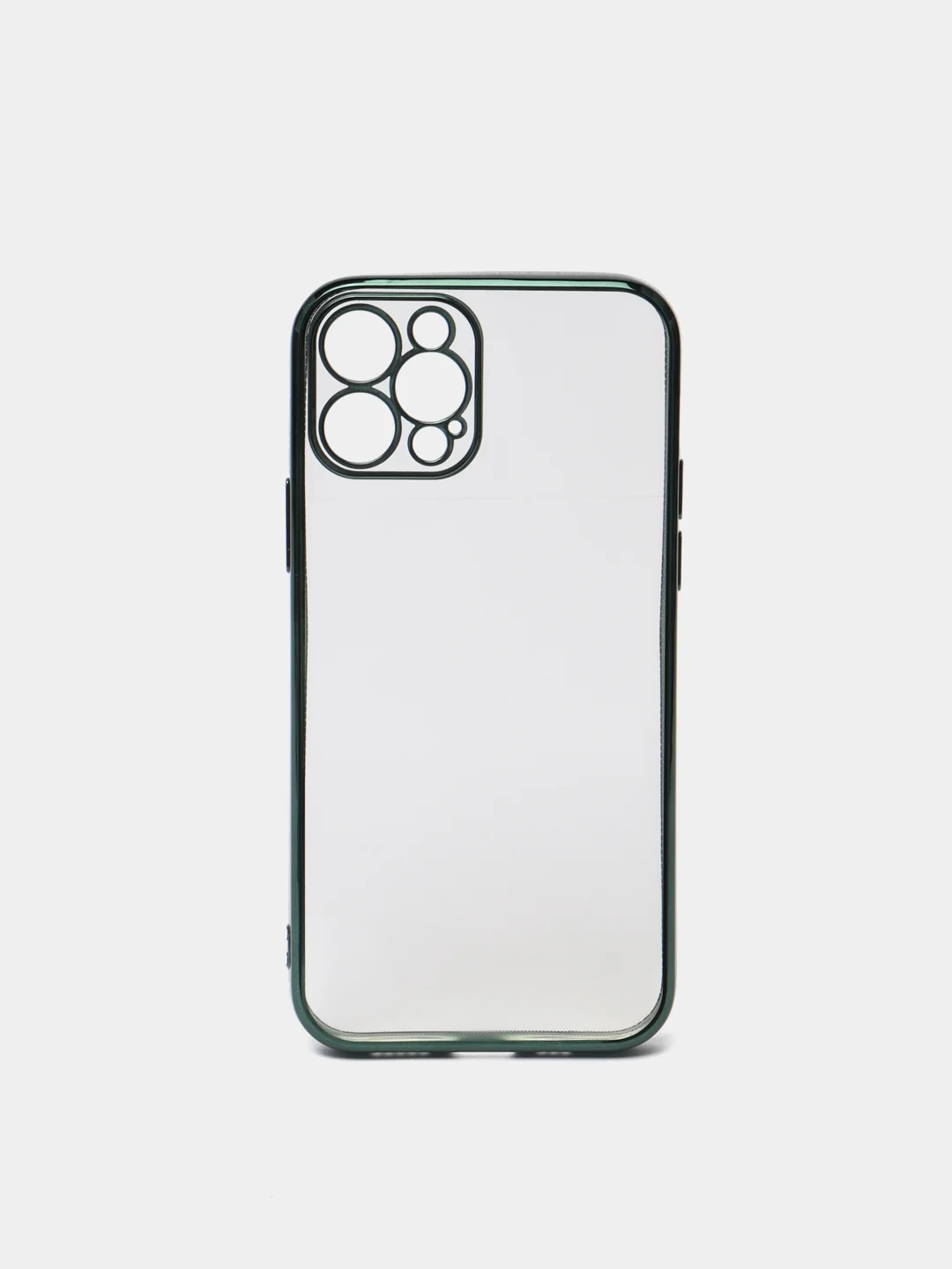 Зеленый чехол прозрачный силиконовый для iPhone XR, 11, 11 Pro, 12 mini, 12, 12 Pro