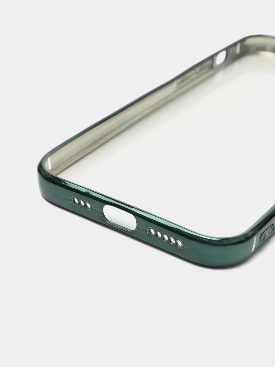 Зеленый чехол прозрачный силиконовый для iPhone XR, 11, 11 Pro, 12 mini, 12, 12 Pro