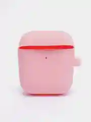 Розовый чехол на AirPods 1/2 с карабином (Эирподс 1 и Эирподс 2)