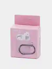 Розовый чехол на AirPods 1/2 с карабином (Эирподс 1 и Эирподс 2)
