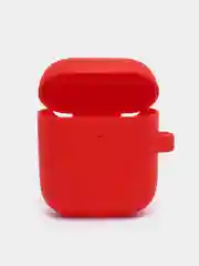 Красный чехол на AirPods 1/2 с карабином (Эирподс 1 и Эирподс 2)