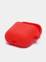 Красный чехол на AirPods 1/2 с карабином (Эирподс 1 и Эирподс 2)