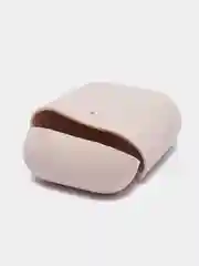 Бежевый чехол на AirPods 1/2 с карабином (Эирподс 1 и Эирподс 2)