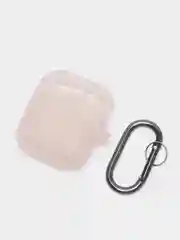 Пудровый чехол на AirPods 1/2 с карабином (Эирподс 1 и Эирподс 2)