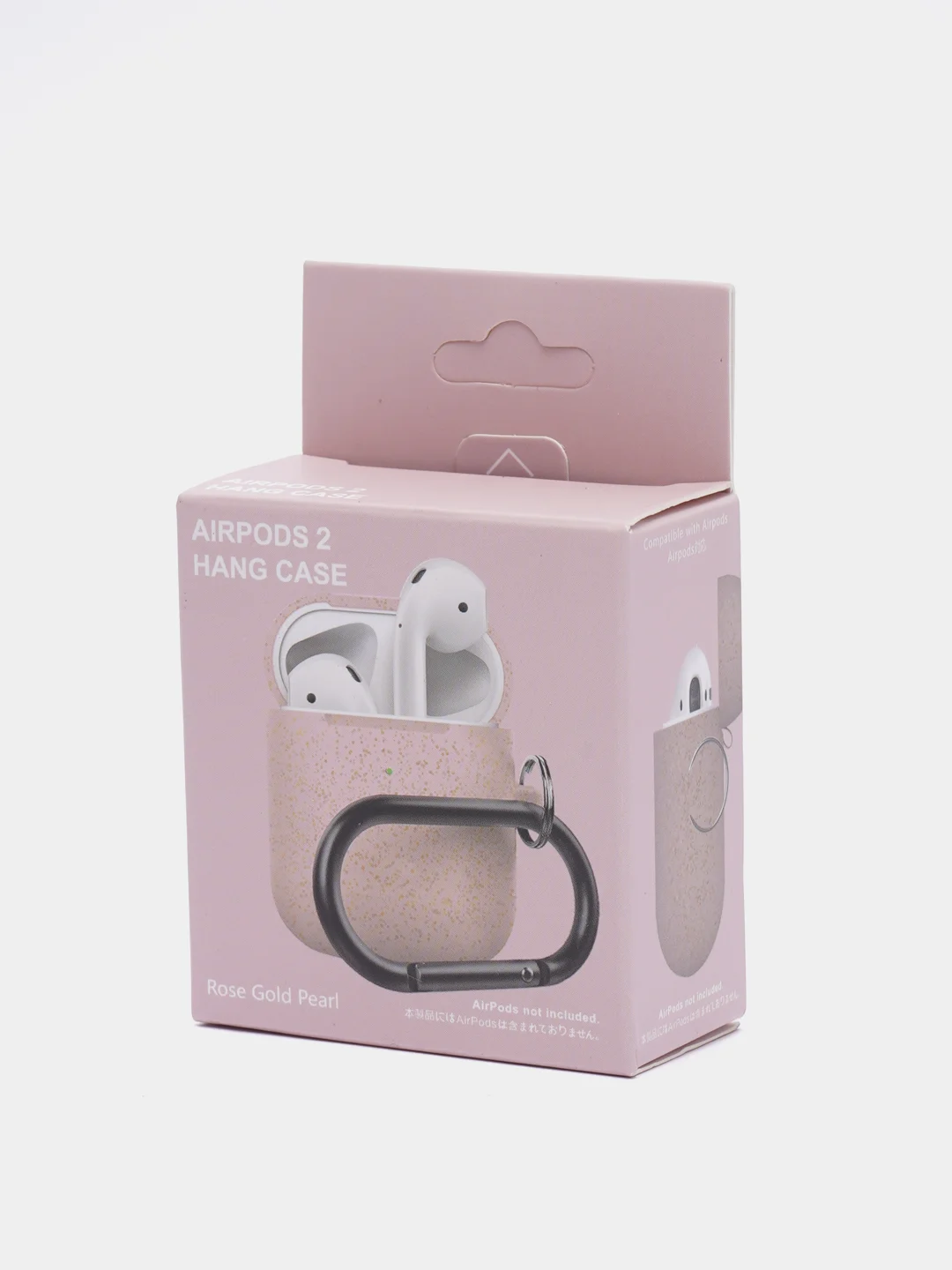 Пудровый чехол на AirPods 1/2 с карабином (Эирподс 1 и Эирподс 2)