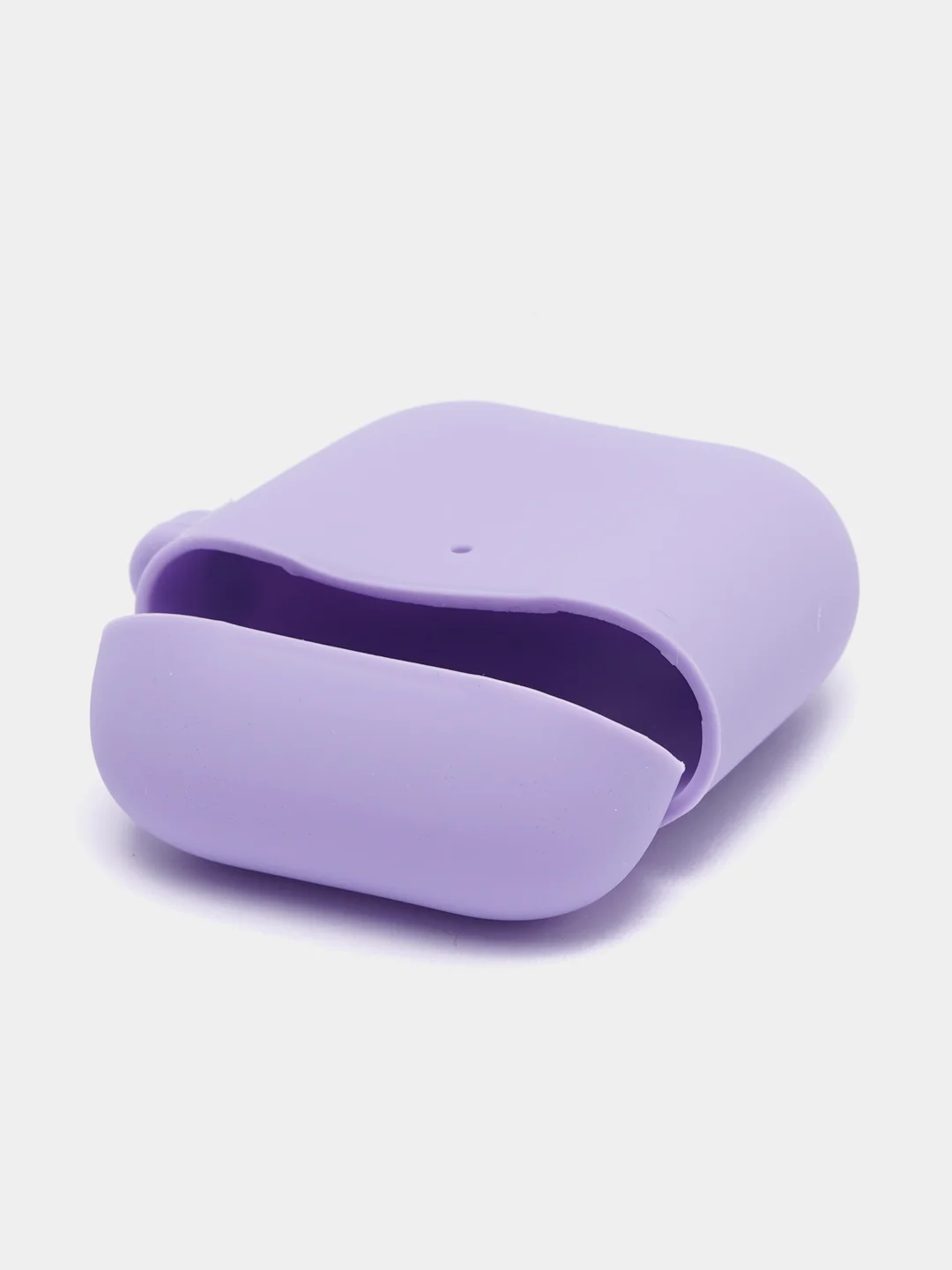 Сиреневый чехол на AirPods 1/2 с карабином (Эирподс 1 и Эирподс 2)