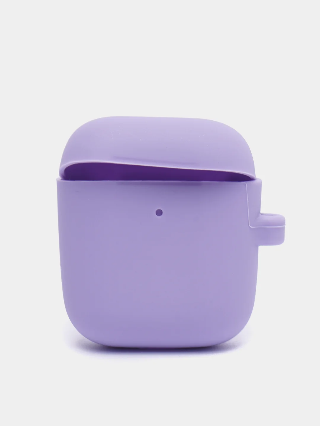 Сиреневый чехол на AirPods 1/2 с карабином (Эирподс 1 и Эирподс 2)
