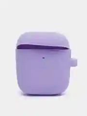 Сиреневый чехол на AirPods 1/2 с карабином (Эирподс 1 и Эирподс 2)