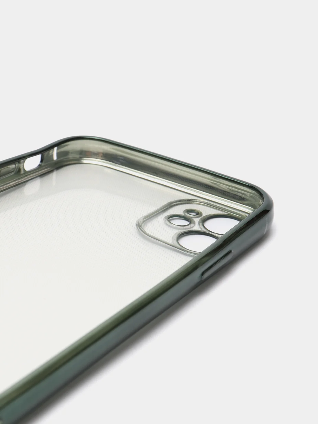 Зеленый чехол прозрачный силиконовый для iPhone XR, 11, 11 Pro, 12 mini, 12, 12 Pro