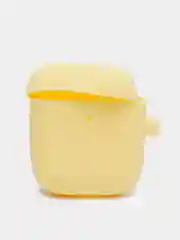 Лимонный чехол на AirPods 1/2 с карабином (Эирподс 1 и Эирподс 2)