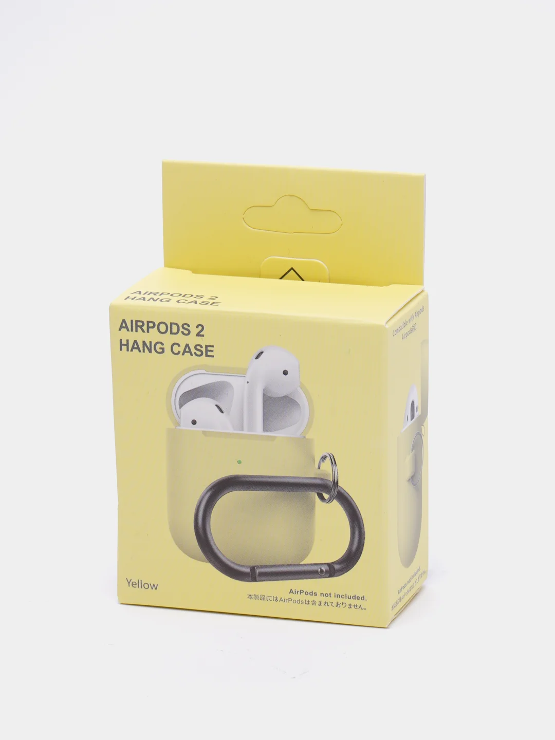 Лимонный чехол на AirPods 1/2 с карабином (Эирподс 1 и Эирподс 2)