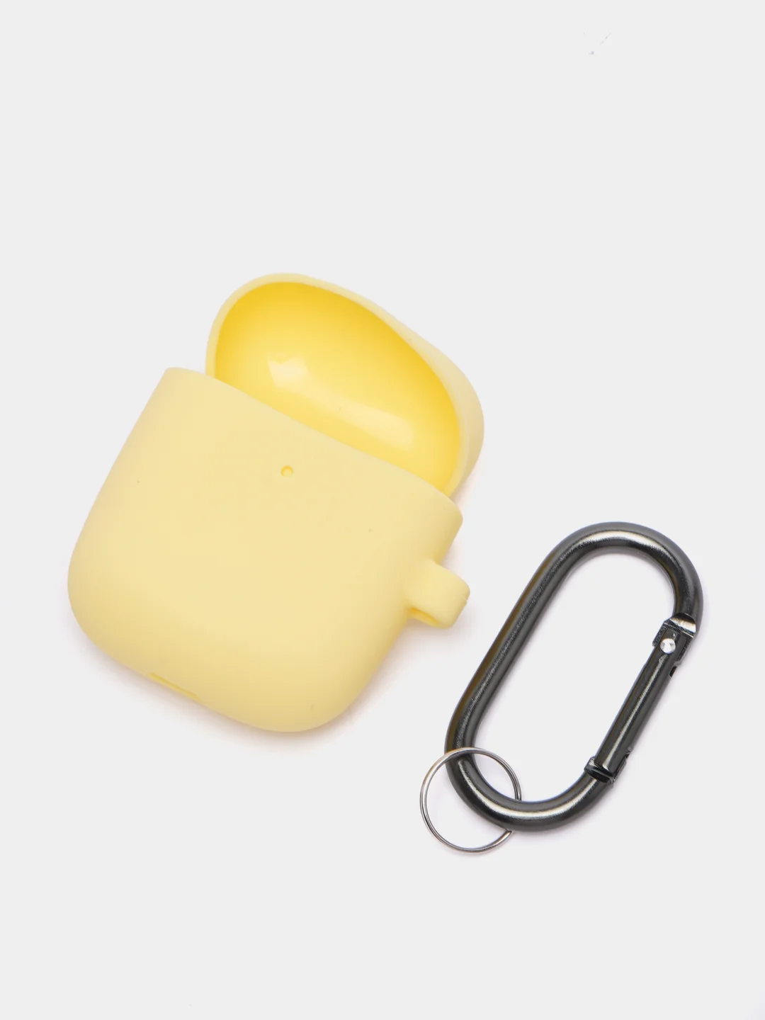 Лимонный чехол на AirPods 1/2 с карабином (Эирподс 1 и Эирподс 2)