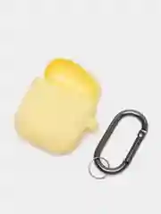 Лимонный чехол на AirPods 1/2 с карабином (Эирподс 1 и Эирподс 2)