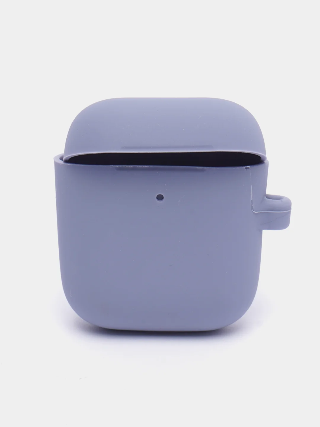 Серый чехол на AirPods 1/2 с карабином (Эирподс 1 и Эирподс 2)