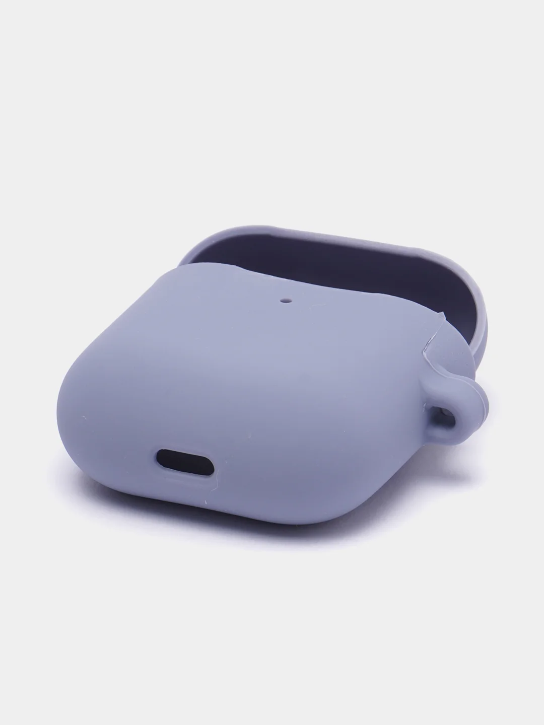 Серый чехол на AirPods 1/2 с карабином (Эирподс 1 и Эирподс 2)