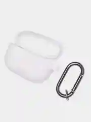 Белый чехол на AirPods Pro с карабином