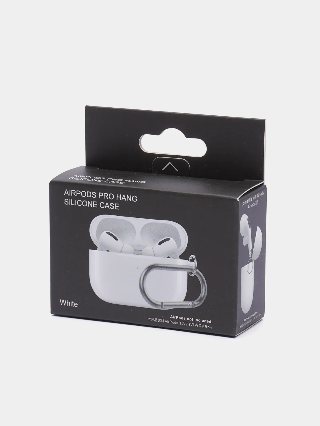Белый чехол на AirPods Pro с карабином
