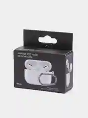 Белый чехол на AirPods Pro с карабином