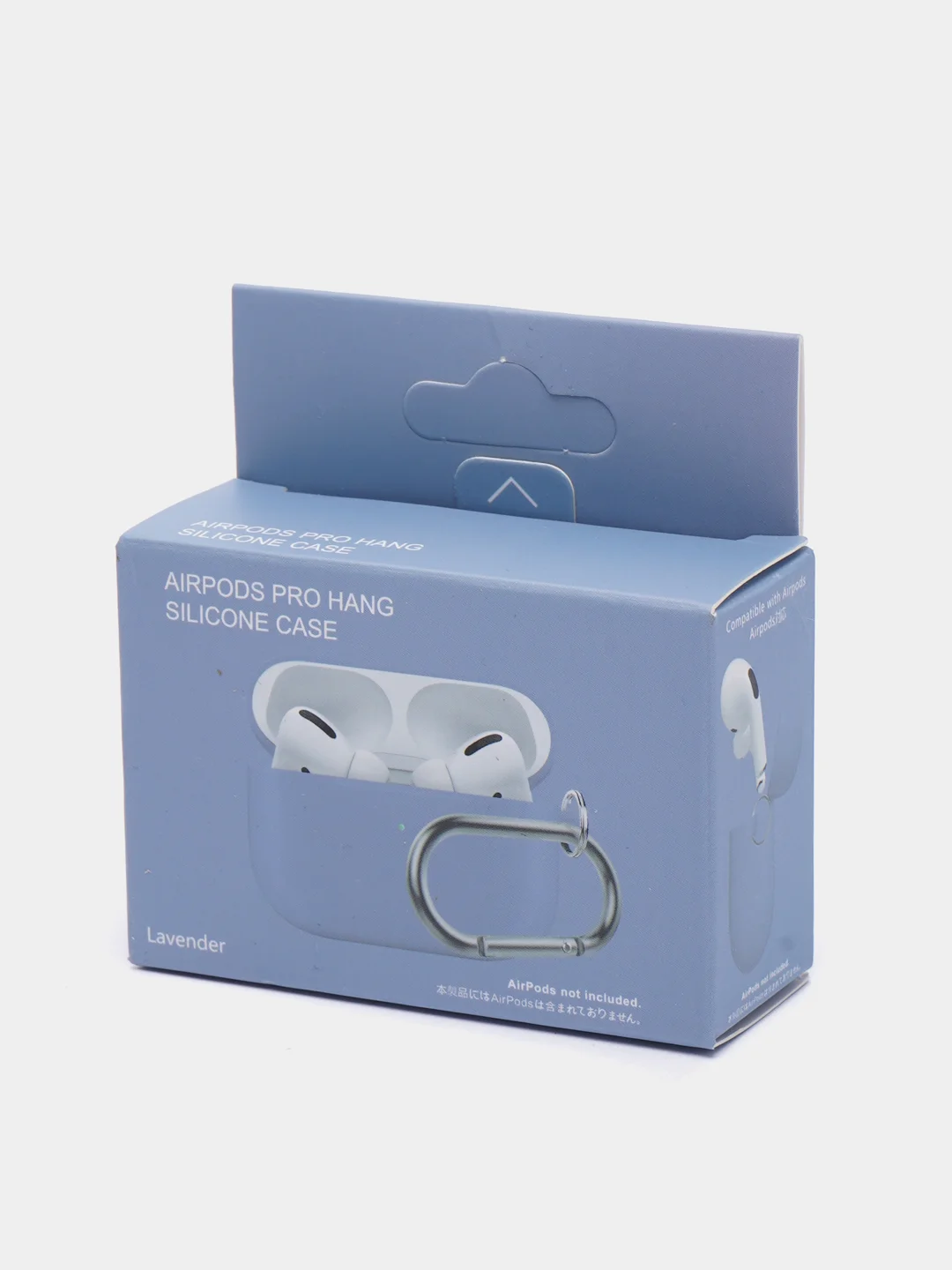 Серый чехол на AirPods Pro с карабином