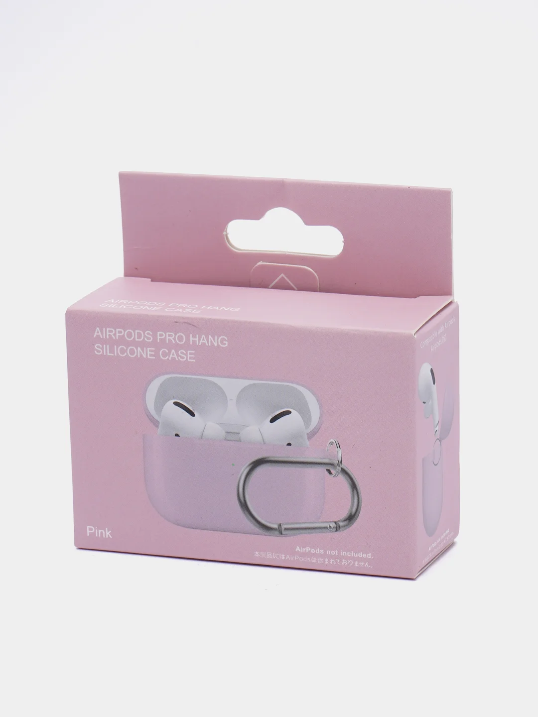 Розовый чехол на AirPods Pro с карабином
