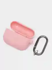 Розовый чехол на AirPods Pro с карабином