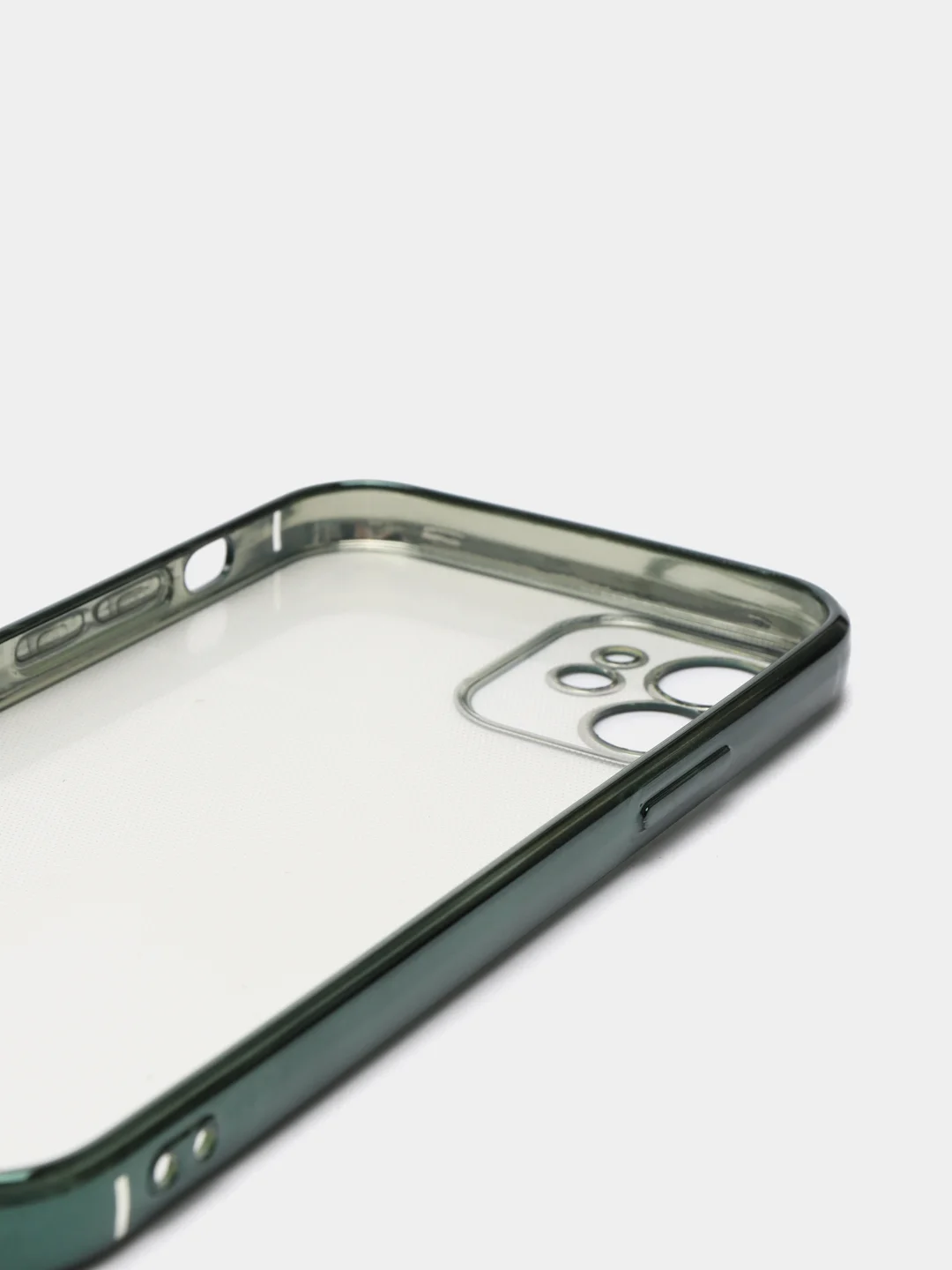 Зеленый чехол прозрачный силиконовый для iPhone XR, 11, 11 Pro, 12 mini, 12, 12 Pro