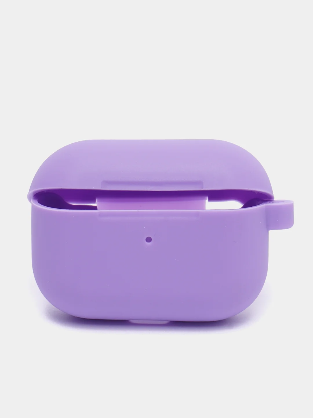 Сиреневый чехол на AirPods Pro с карабином