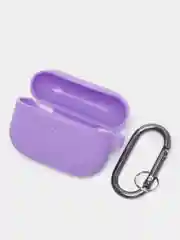 Сиреневый чехол на AirPods Pro с карабином