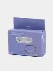 Сиреневый чехол на AirPods Pro с карабином