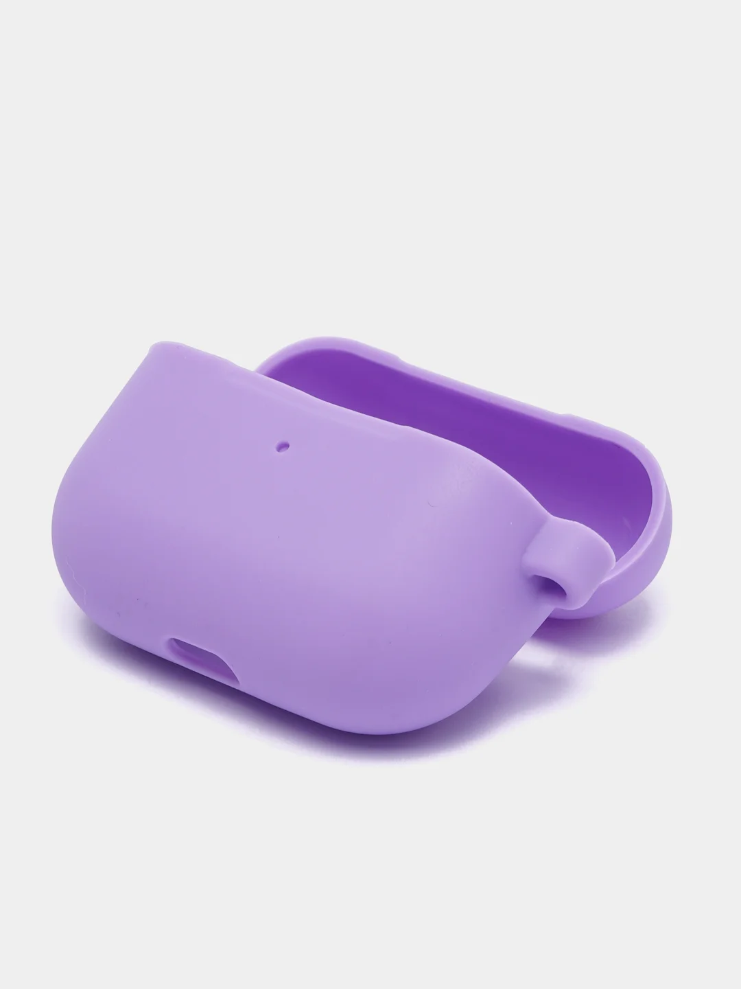 Сиреневый чехол на AirPods Pro с карабином