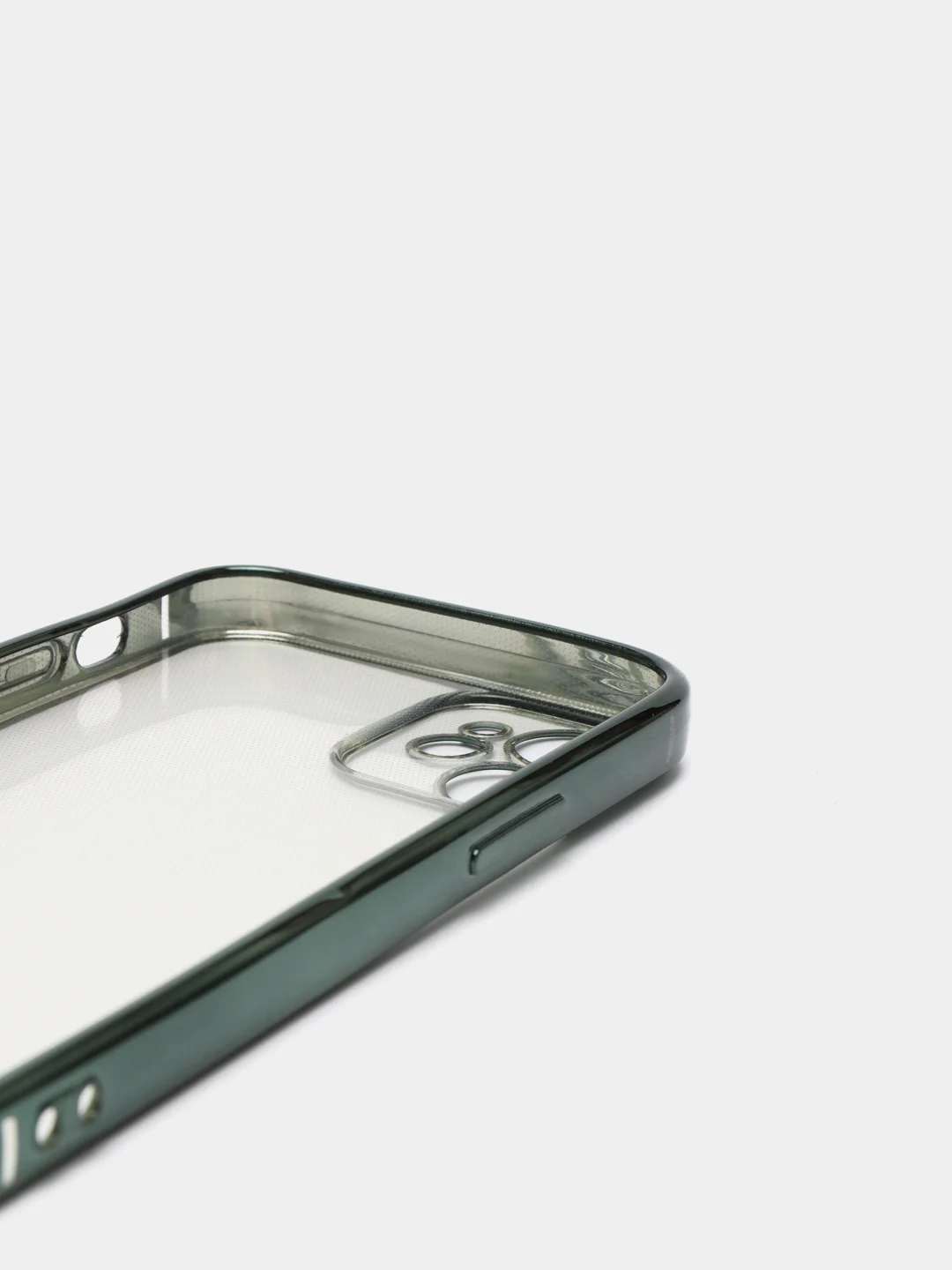 Зеленый чехол прозрачный силиконовый для iPhone XR, 11, 11 Pro, 12 mini, 12, 12 Pro