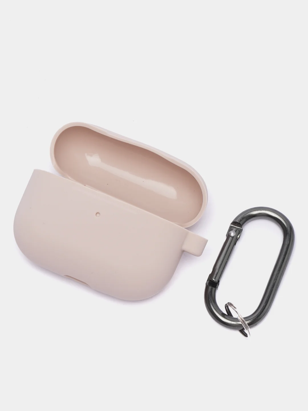 Пудровый чехол на AirPods Pro с карабином