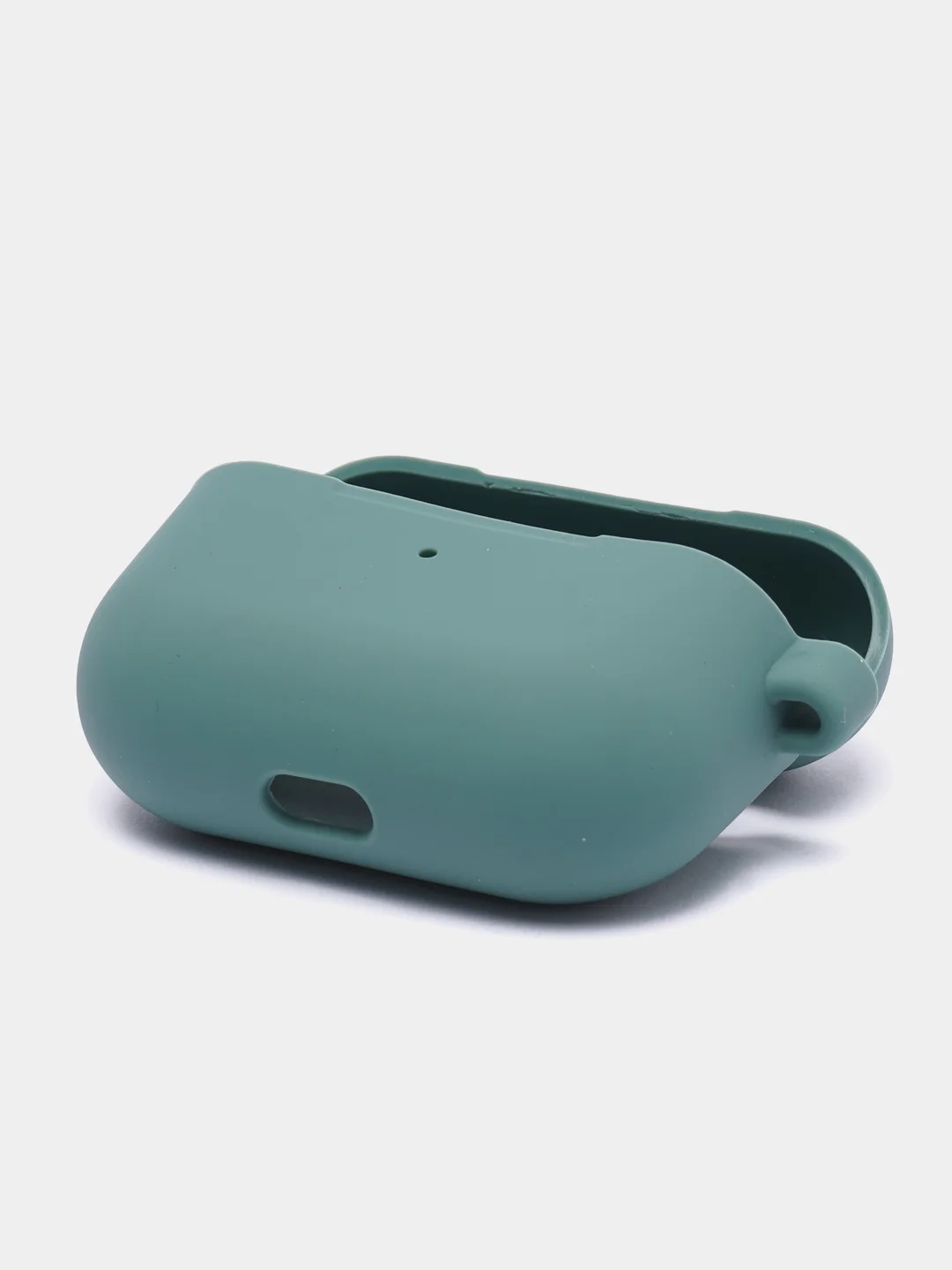Тёмно-зелёный чехол на AirPods Pro с карабином