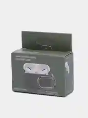 Тёмно-зелёный чехол на AirPods Pro с карабином