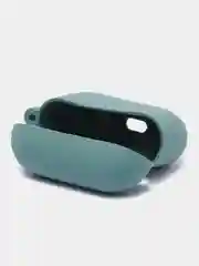 Тёмно-зелёный чехол на AirPods Pro с карабином