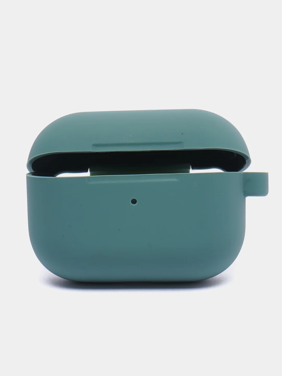 Тёмно-зелёный чехол на AirPods Pro с карабином
