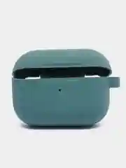 Тёмно-зелёный чехол на AirPods Pro с карабином