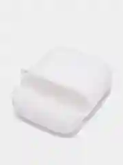 Белый чехол на AirPods 1/2 с карабином (Эирподс 1 и Эирподс 2)