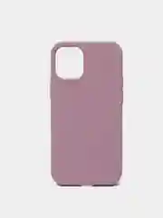 Пурпурный чехол на iPhone X, XS, XR, 7, 8, se, 12, 12 Pro, Mini, Max silicone case, закрытый низ, бархат внутри